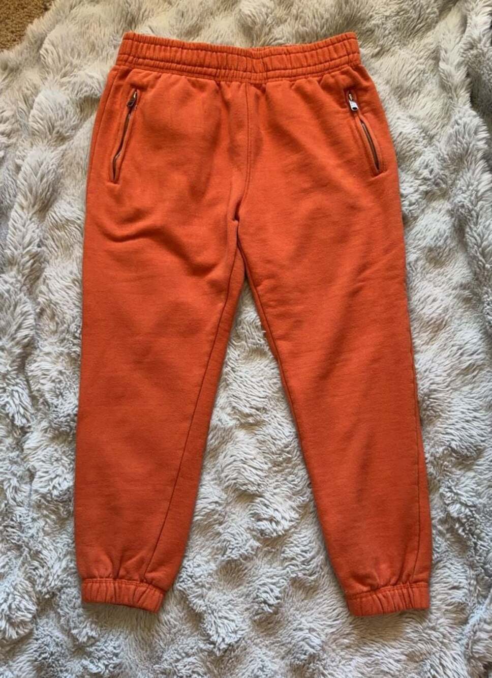 Maison Article Shoe Palace Rust Orange Fleece Jogger Sweatpants